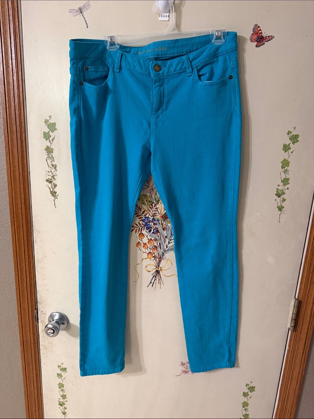 Michael Kors Bright Turquoise Skinny Jeans